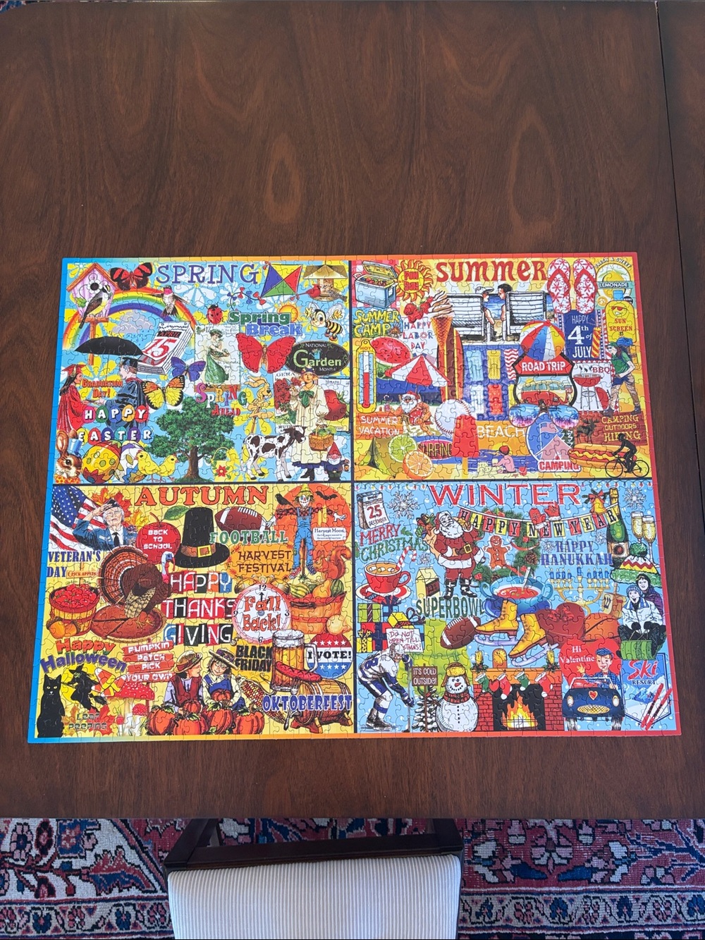 White Mountain Seasons Calendar 1,000 piece puzzle